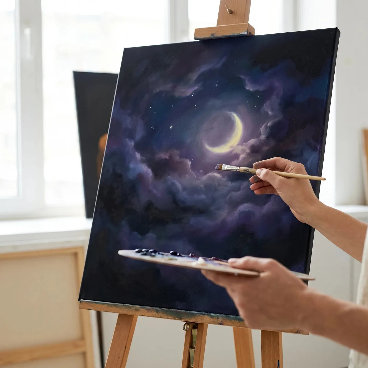 Маслена слика на црно платно PROFI ARTMIE