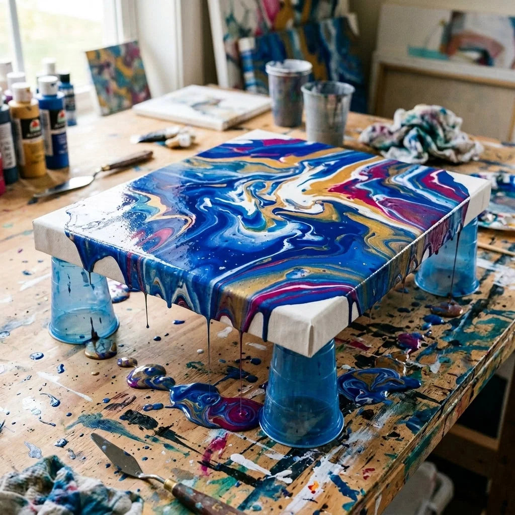 Техника на излевање (pouring) на сликарско платно PROFI ARTMIE
