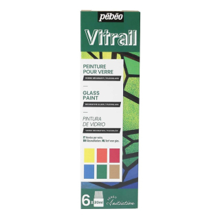 Pebeo Vitrail бои за стакло - сет 6 x 20 ml