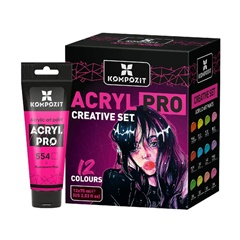 Комплет за акрилни бои ACRYL PRO CREATIVE